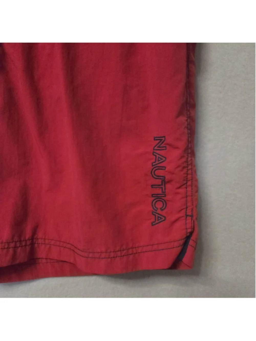 Men's Nautica Swim Trunks Red White xlarge size[1575]